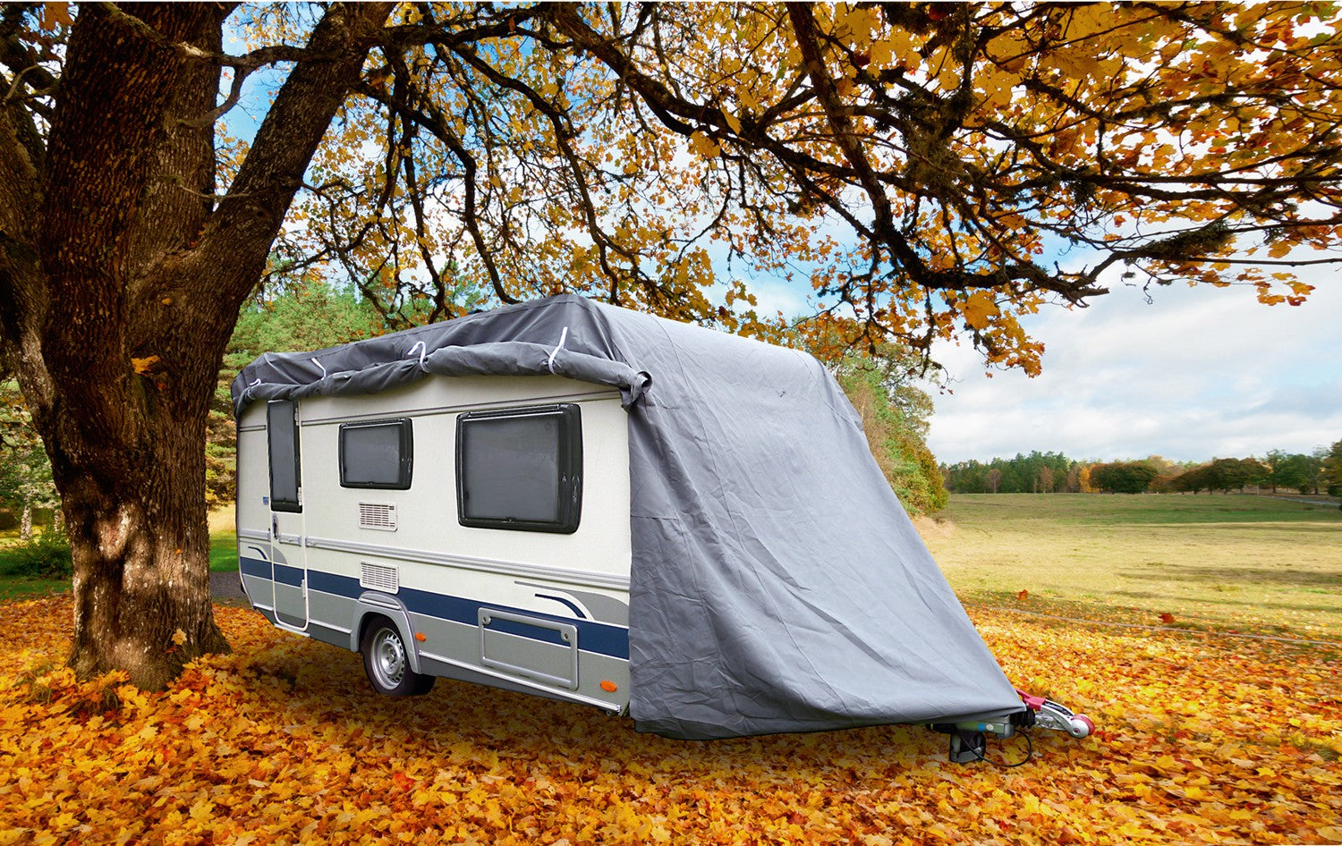 Green Yard Abdeckplane für Wohnwagen oder Wohnmobile Größe L, 610 x 250 x 220 cm