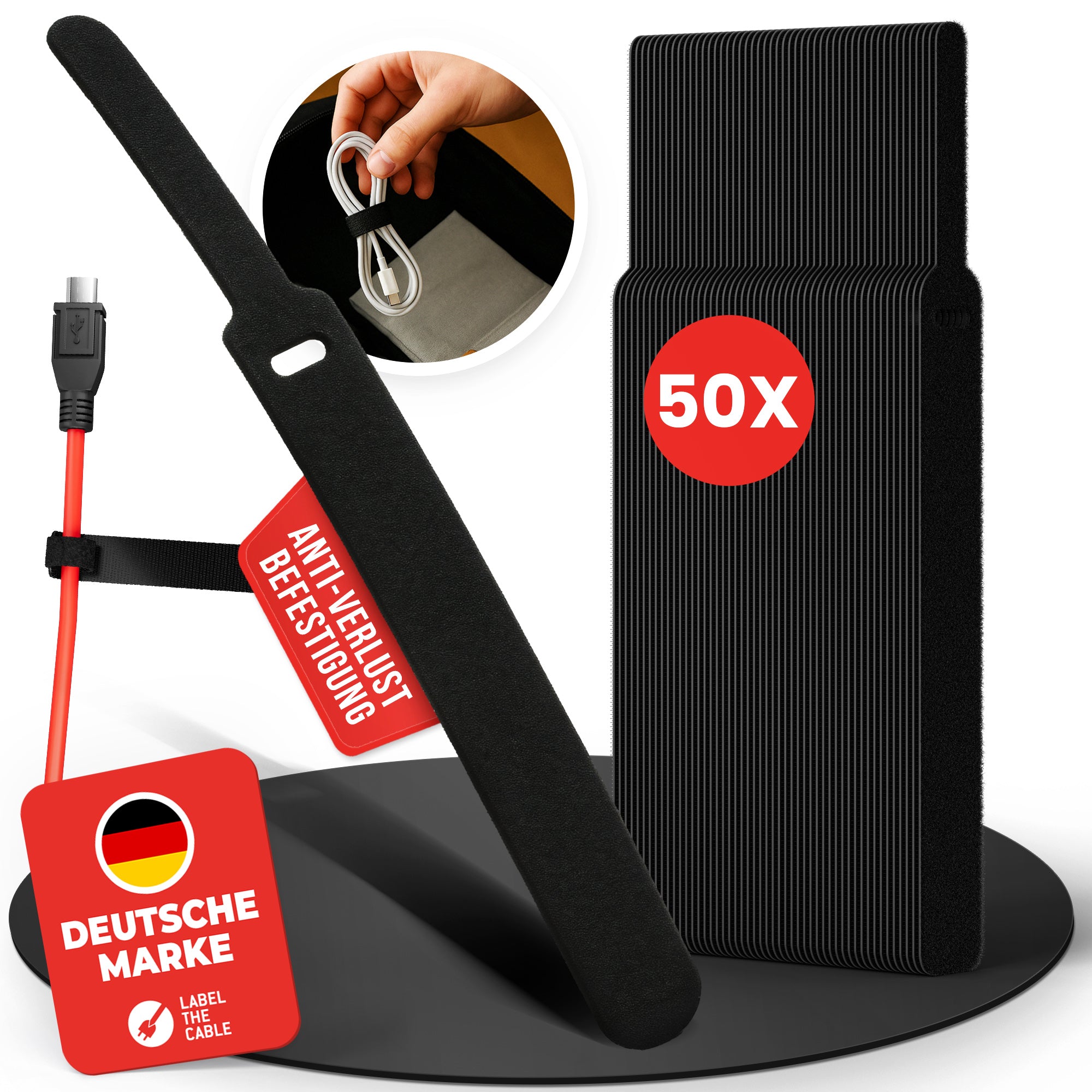 LTC BASIC STRAPS - PRO 1110 - Schwarz - 50 St.