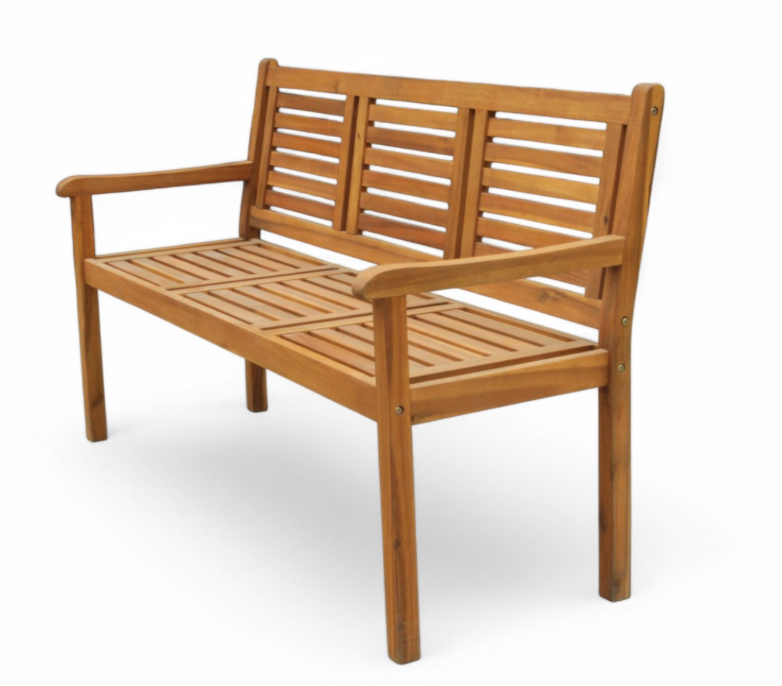3-Sitzer Gartenbank aus Akazienholz, ca. 153 x 90 x 57 cm - Braun