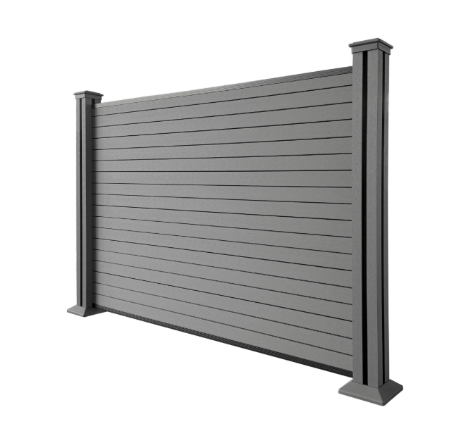 WPC‑Sichtschutzzaun Valla – 1 Element 2 Pfosten, ca. 1,9×1,3 m