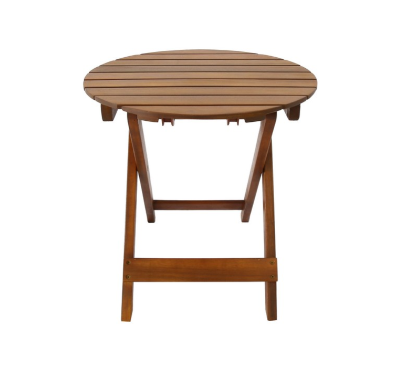 Gartentisch rund Ø 46 x 45 cm – Akazie Massivholz – klappbar, geölt