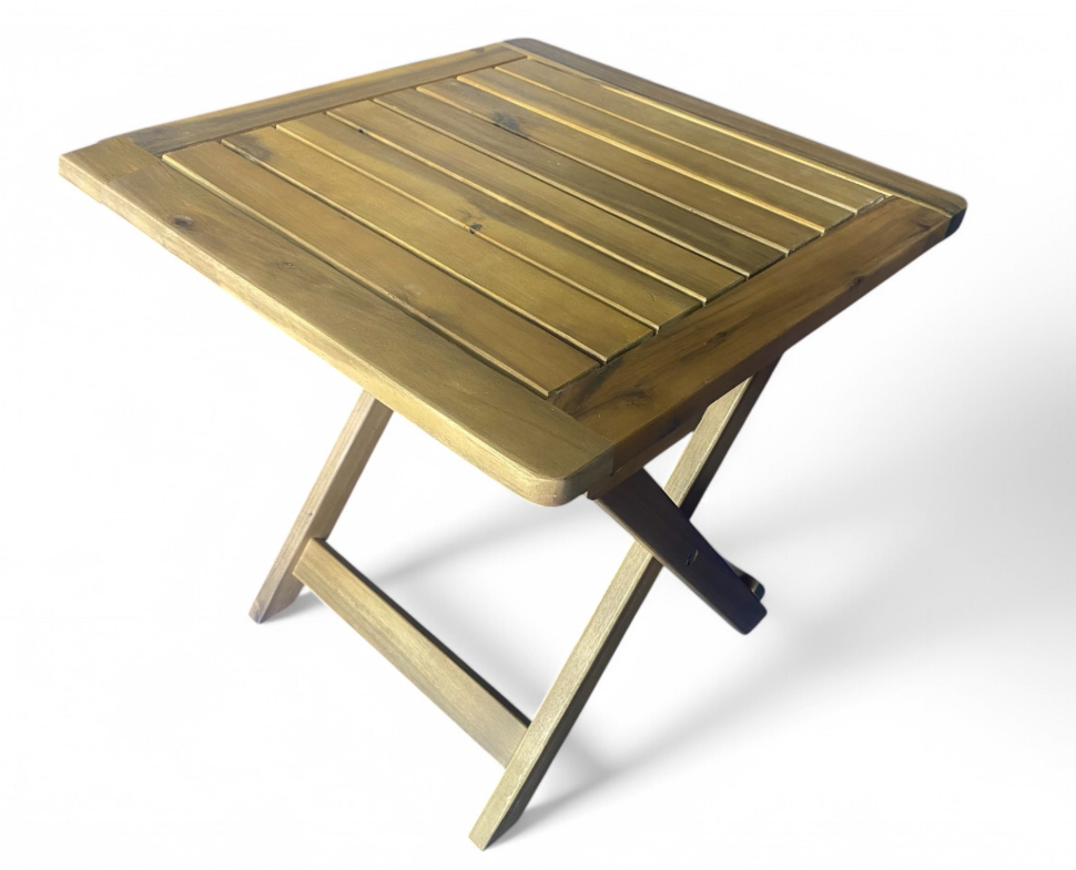 Akazienholz Gartenklapptisch Beistelltisch 46 cm FSC