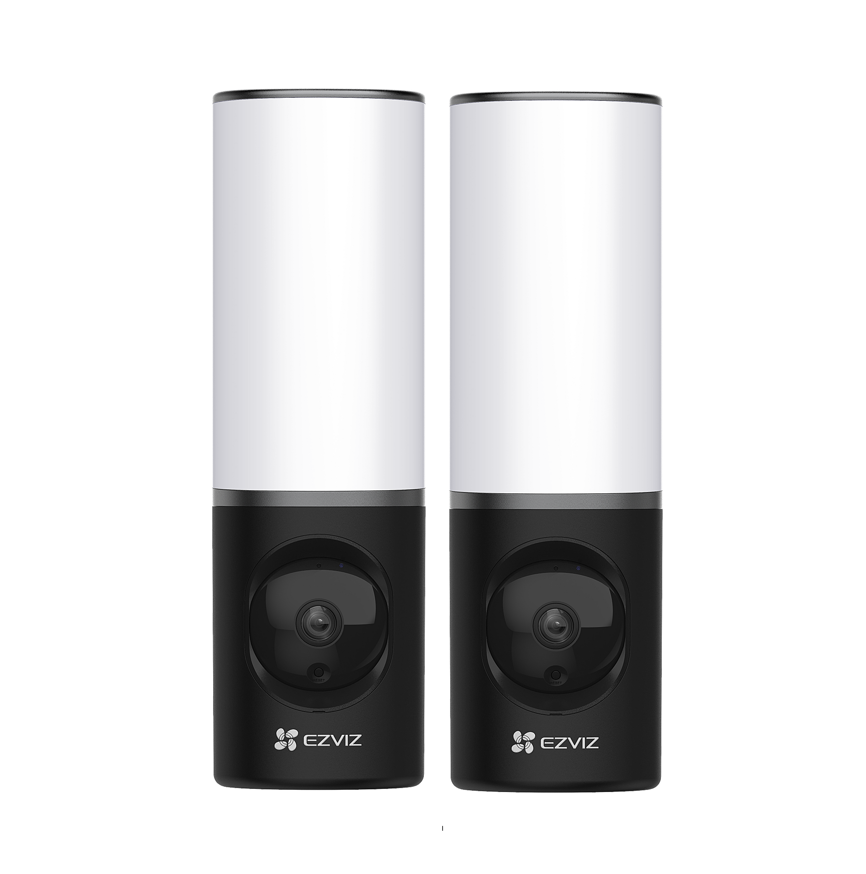 EZVIZ LC3 Smart Outdoor Security Light, Außen Wandlampe mit Überwachungskamera, 2er-Set