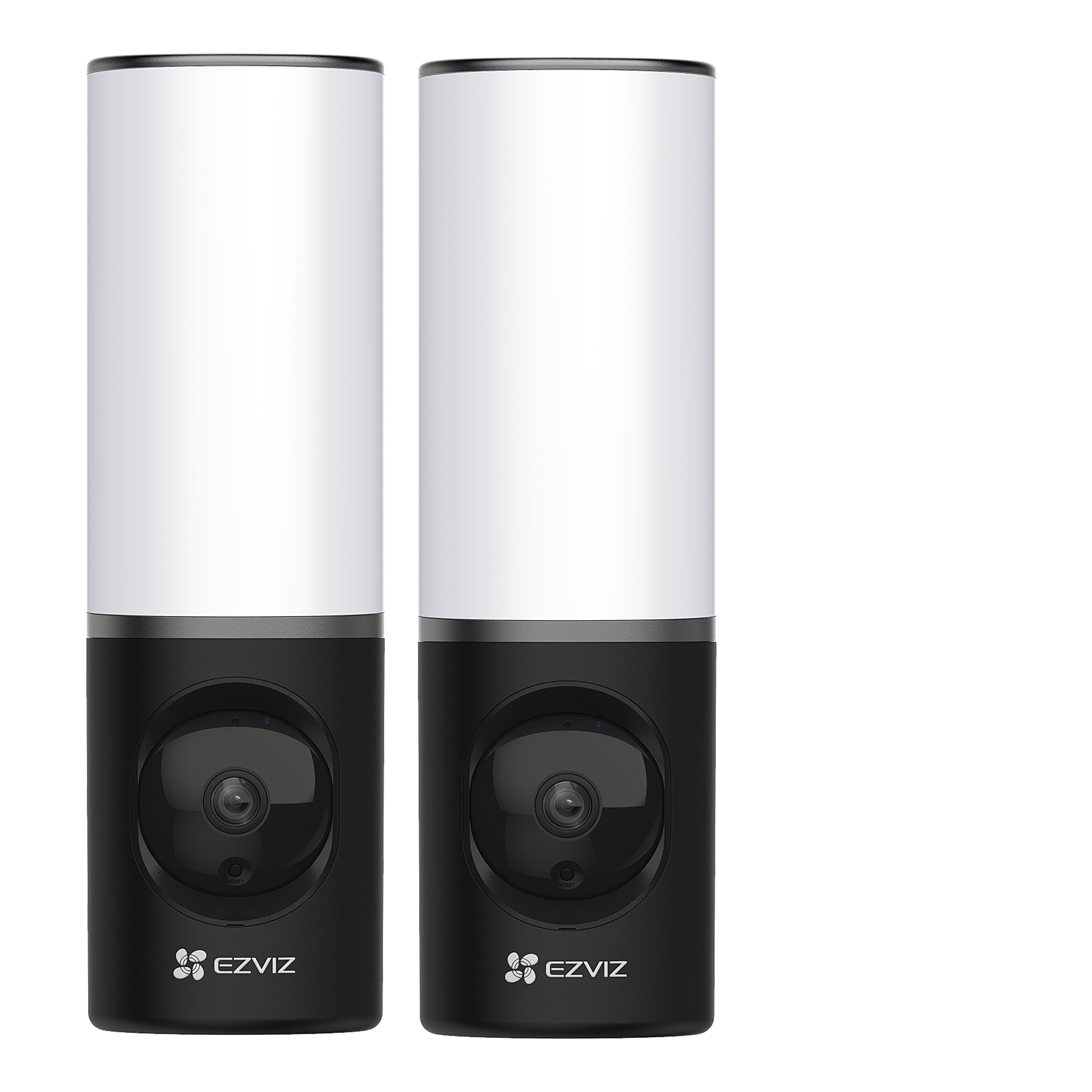 EZVIZ LC3 Smart Outdoor Security Light, Außen Wandlampe mit Überwachungskamera, 2er-Set