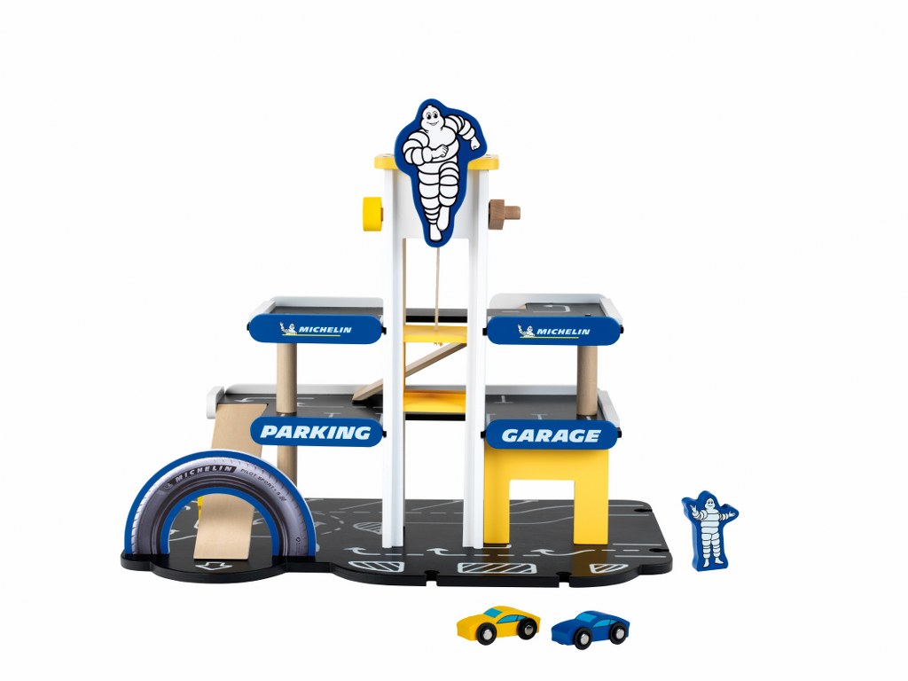 Theo Klein Michelin Parkhaus mit 3 Ebenen, Holz