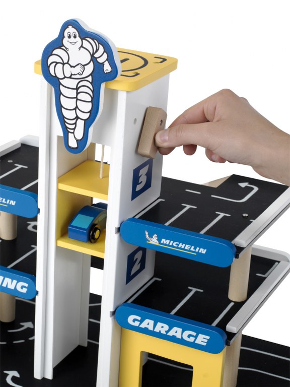 Theo Klein Michelin Parkhaus mit 3 Ebenen, Holz