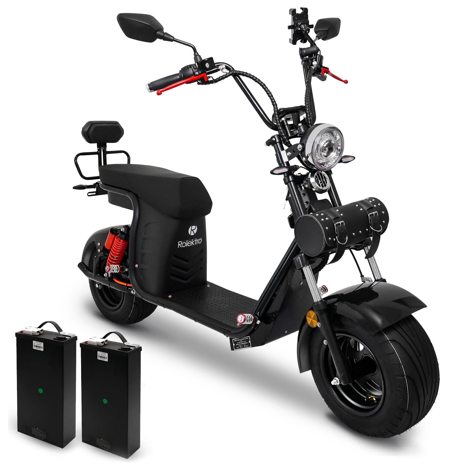 Rolektro E-Chopper 45 mit 2 x Lithium Akkus, 45 km/h