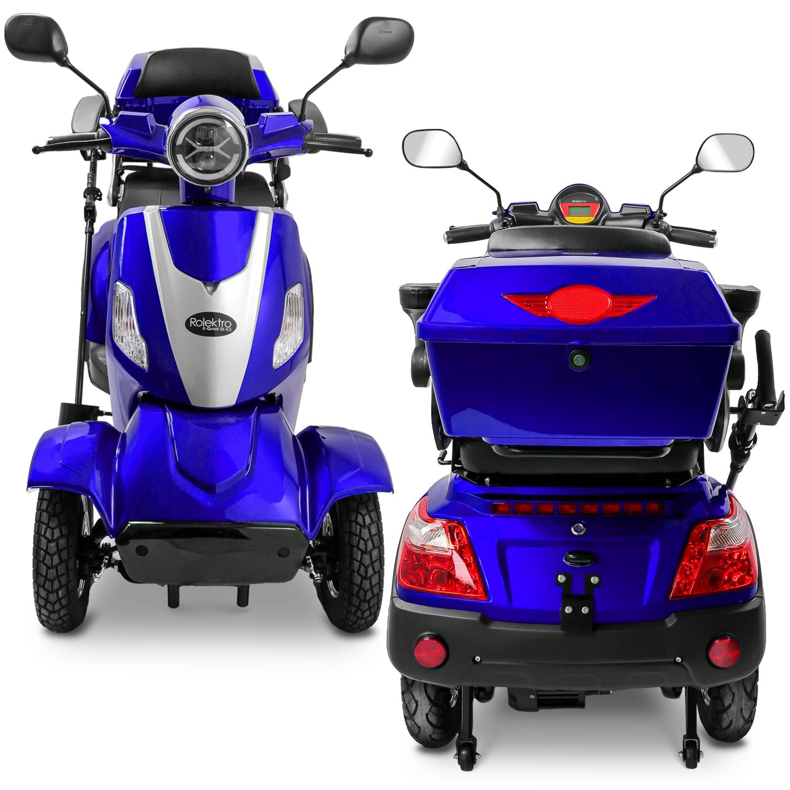 Rolektro E-Quad 25 V.3 Lithium, Blau, 25 kmh