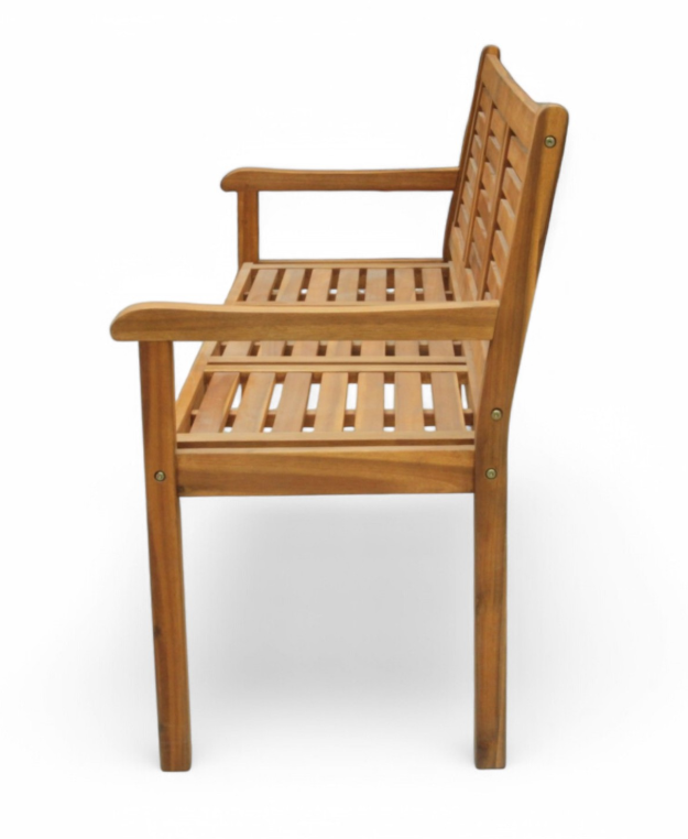 3-Sitzer Gartenbank aus Akazienholz, ca. 153 x 90 x 57 cm - Braun