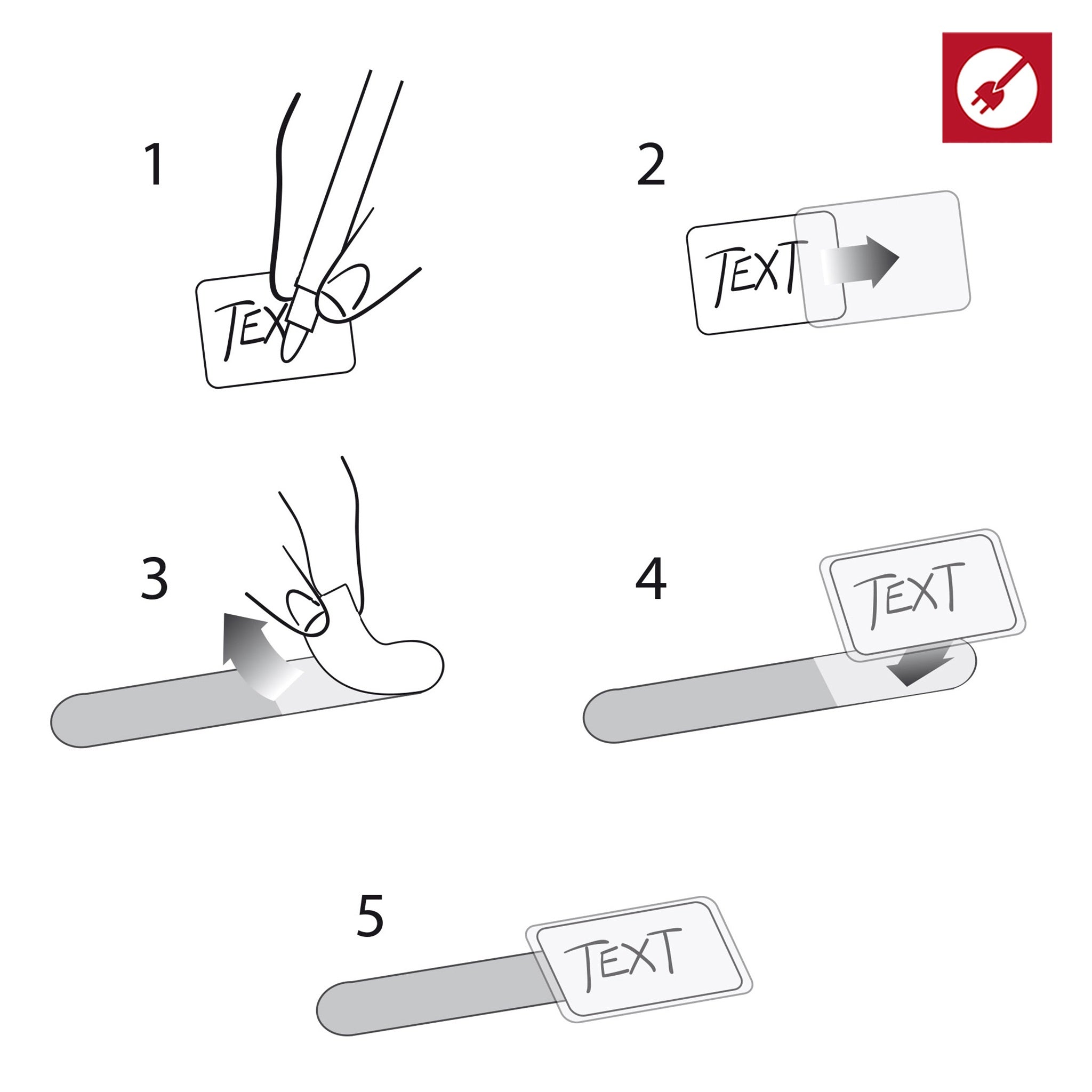 Kabelordnungs-Komplettset von Label-the-Cable –3 m Klettbandrolle + 10 beschriftbare Klettfahnen + 20 bunte Klett-Kabelbinder