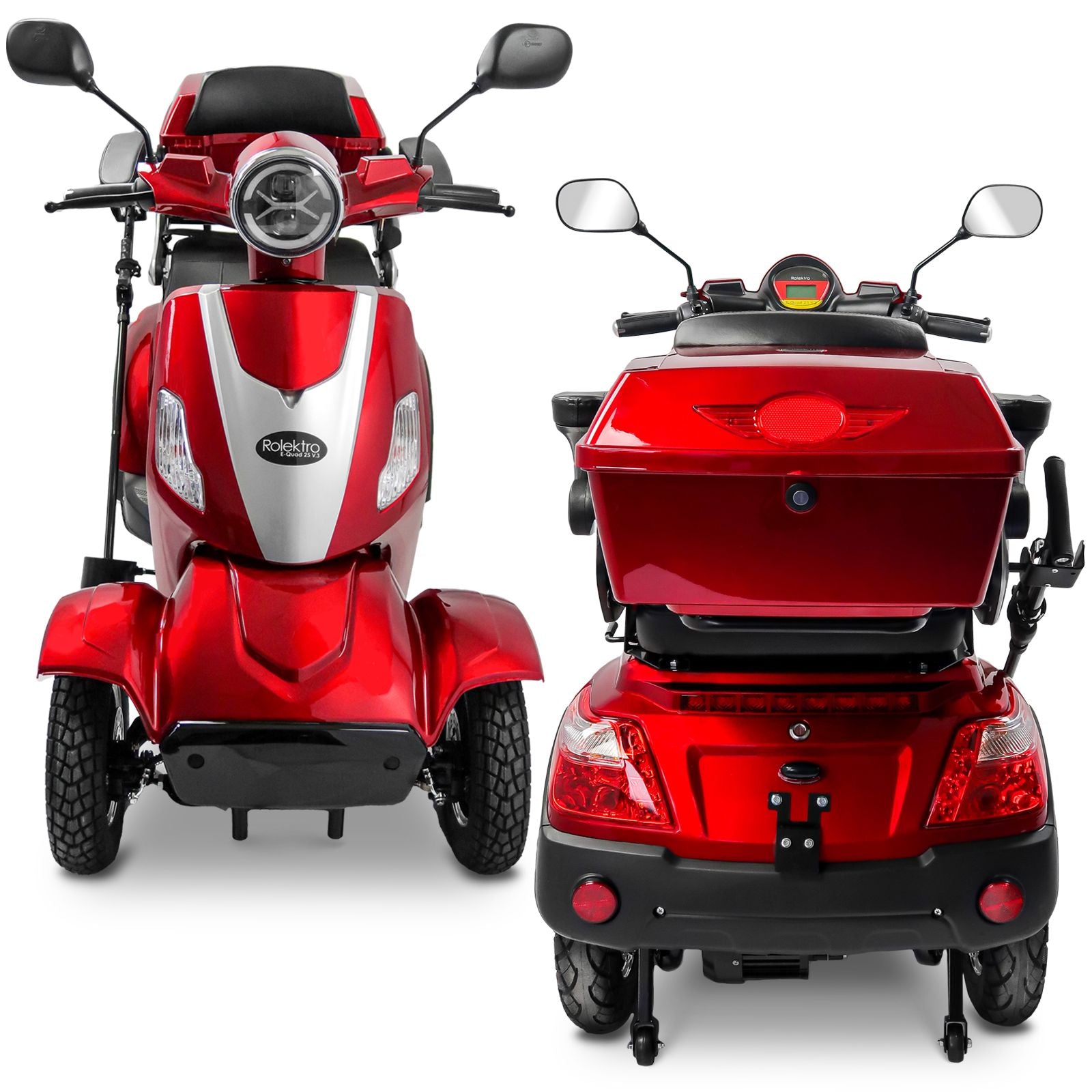 Rolektro E-Quad 25 V.3 Lithium, Rot, 25 kmh