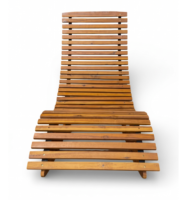 Ergonomische Schwungliege aus Akazienholz