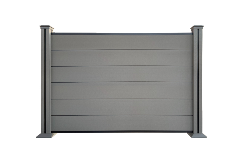 WPC‑Sichtschutzzaun Valla – 1 Element 2 Pfosten, ca. 1,9×1,3 m