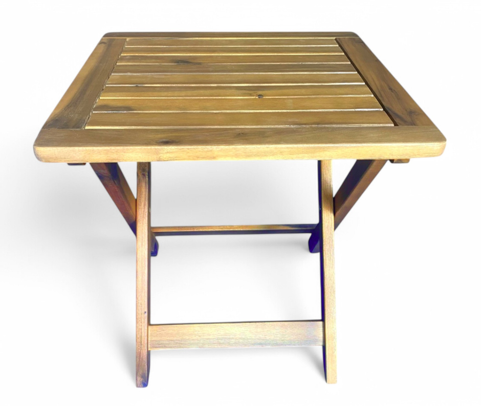 Akazienholz Gartenklapptisch Beistelltisch 46 cm FSC