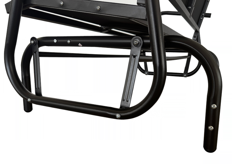 Schaukelbank Gartenbank 3-Sitzer, ca. 151 x 70 x 83 cm – Schwarz