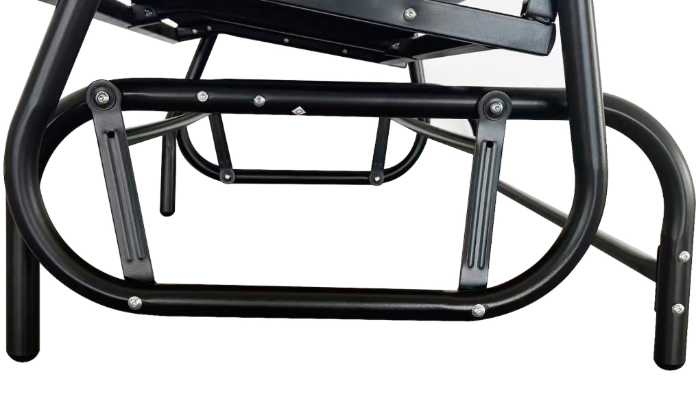 Schaukelbank Gartenbank 2-Sitzer, ca. 120 x 70 x 83 cm – Schwarz