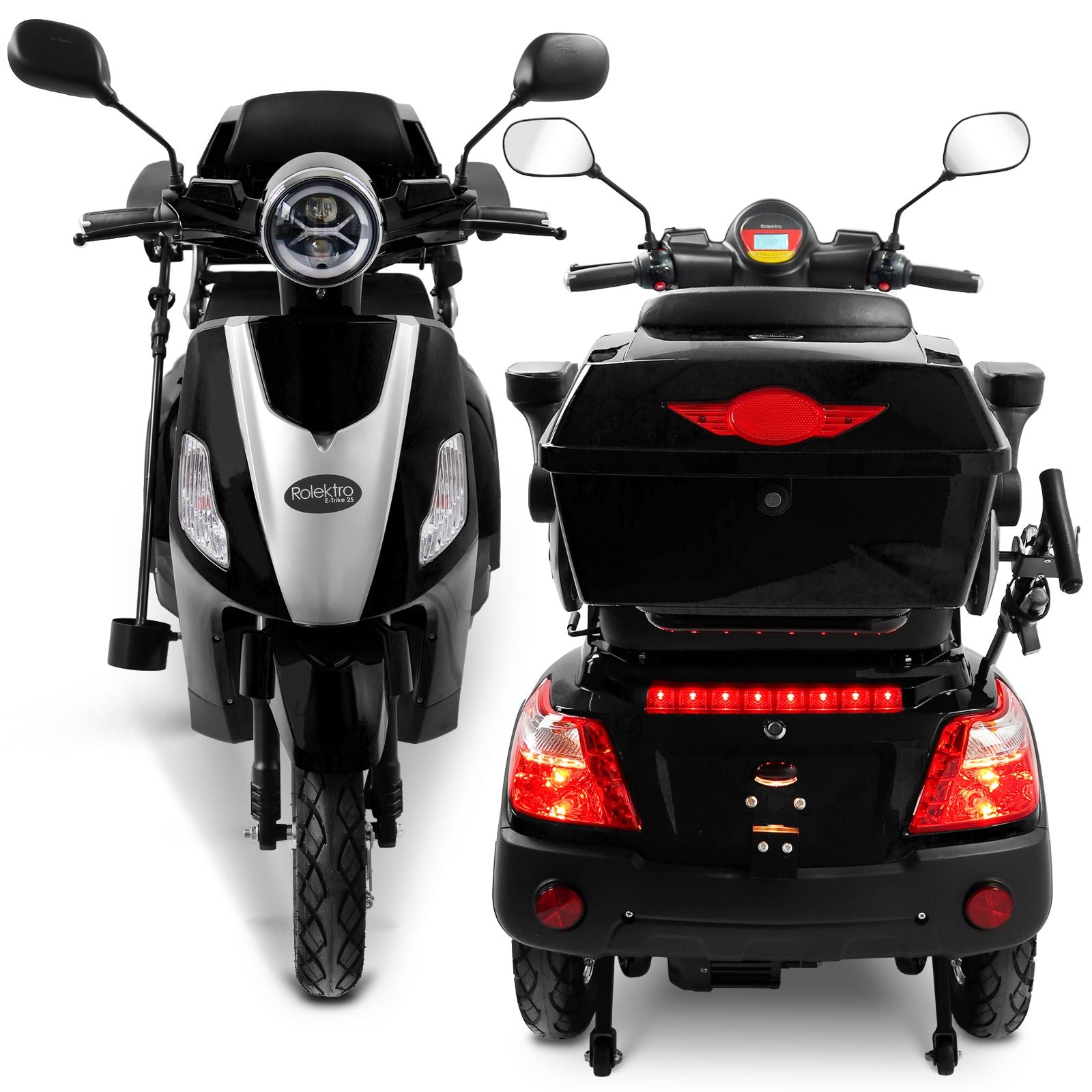 Rolektro E-Trike 25 V.3 Lithium, Schwarz, 25 kmh