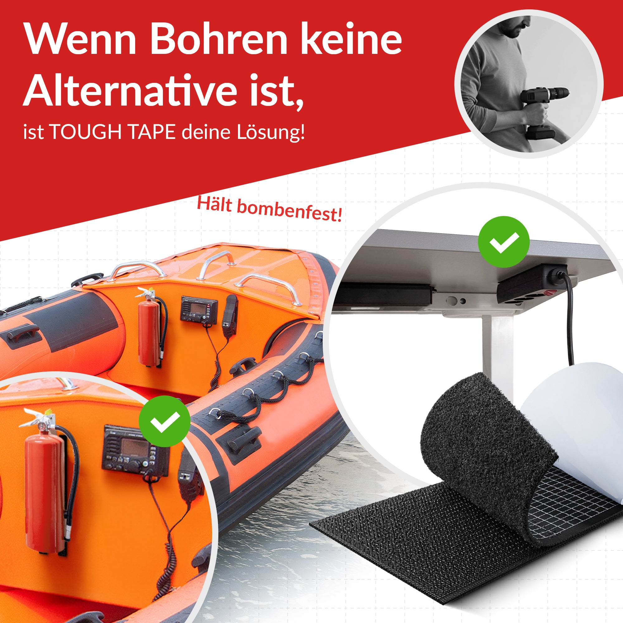 LTC TOUGH TAPE STRAP - Schwarz - 5 m