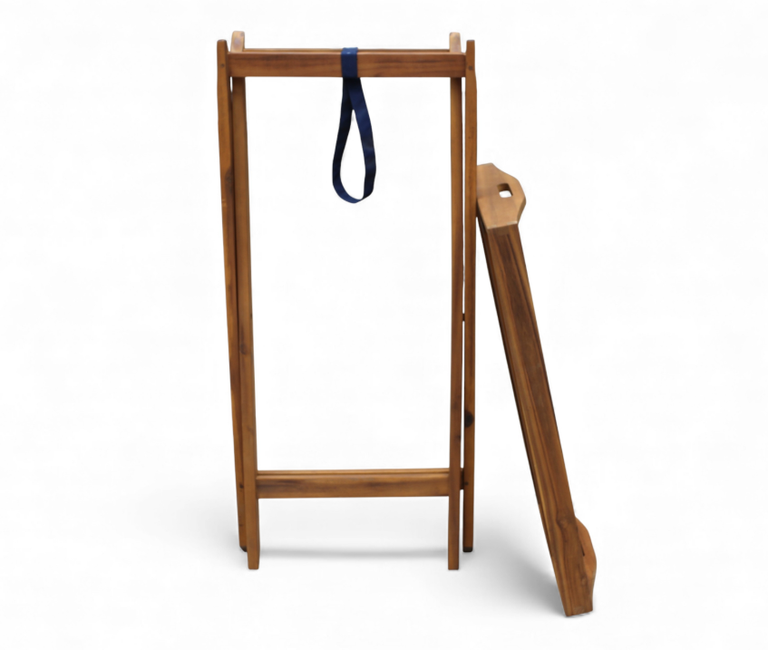 Faltbarer Gartentablett-Tisch aus Akazienholz, ca. 68 x 44 x 74 cm