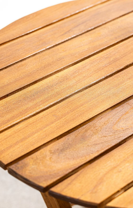 Gartentisch rund Ø 46 x 45 cm – Akazie Massivholz – klappbar, geölt