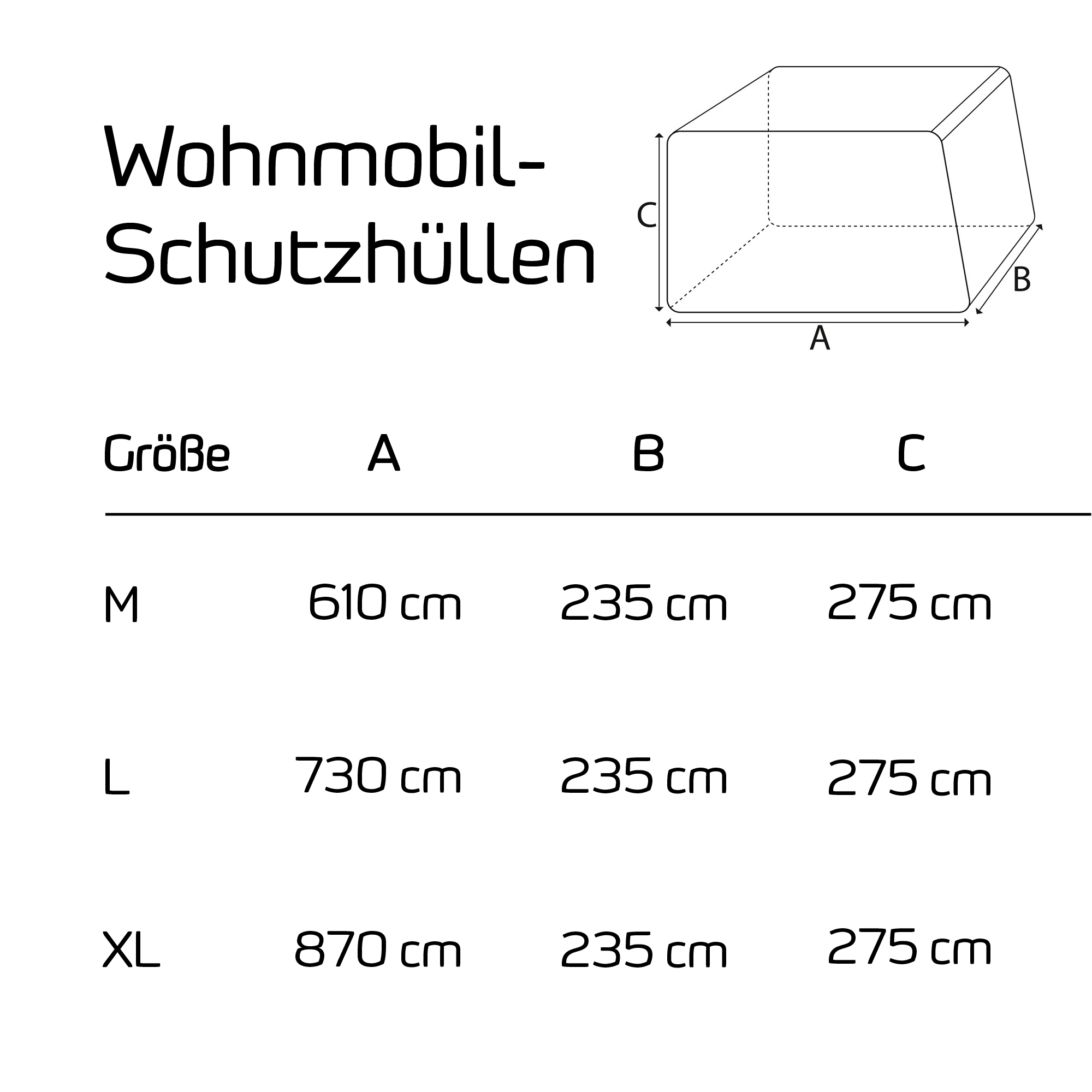 GreenYard® Wohnmobil Schutzhülle mit Reflektoren Größe XL | 870 x 235 x 275 cm