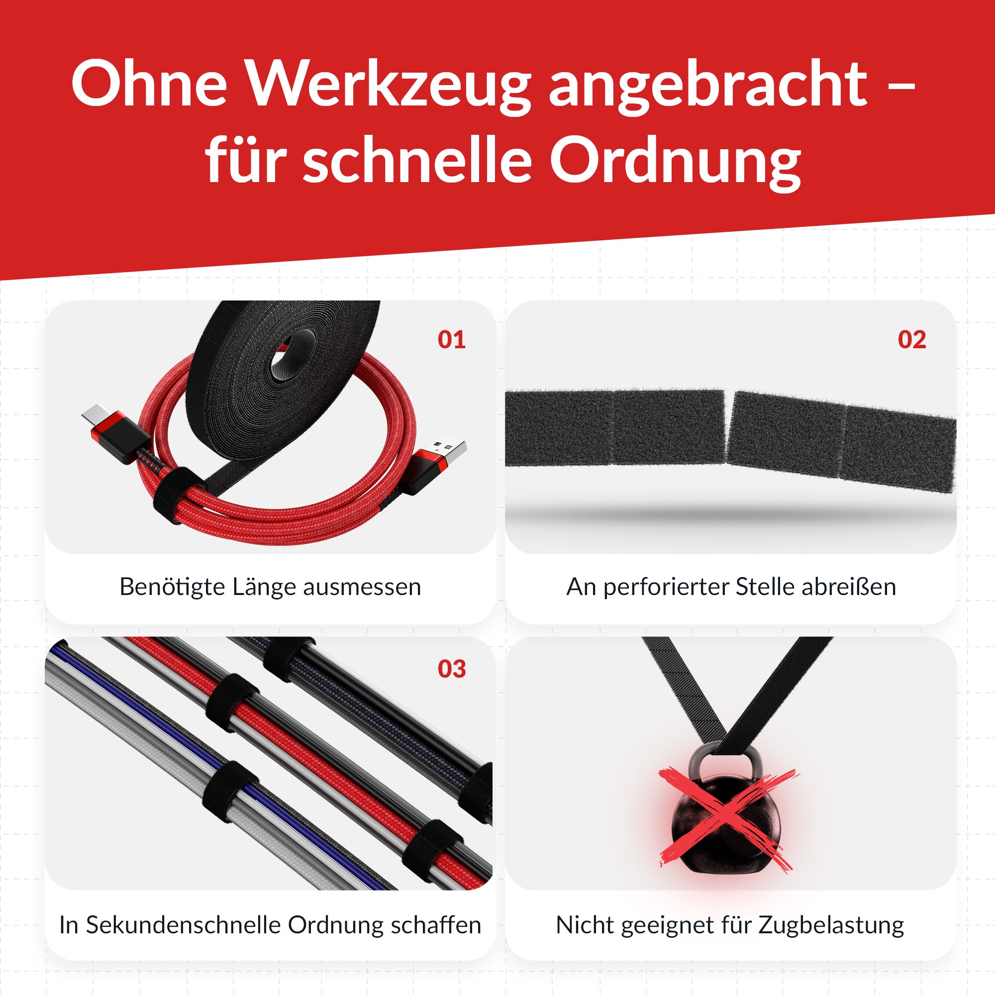 LTC RIP STRAP - Schwarz - 3 m