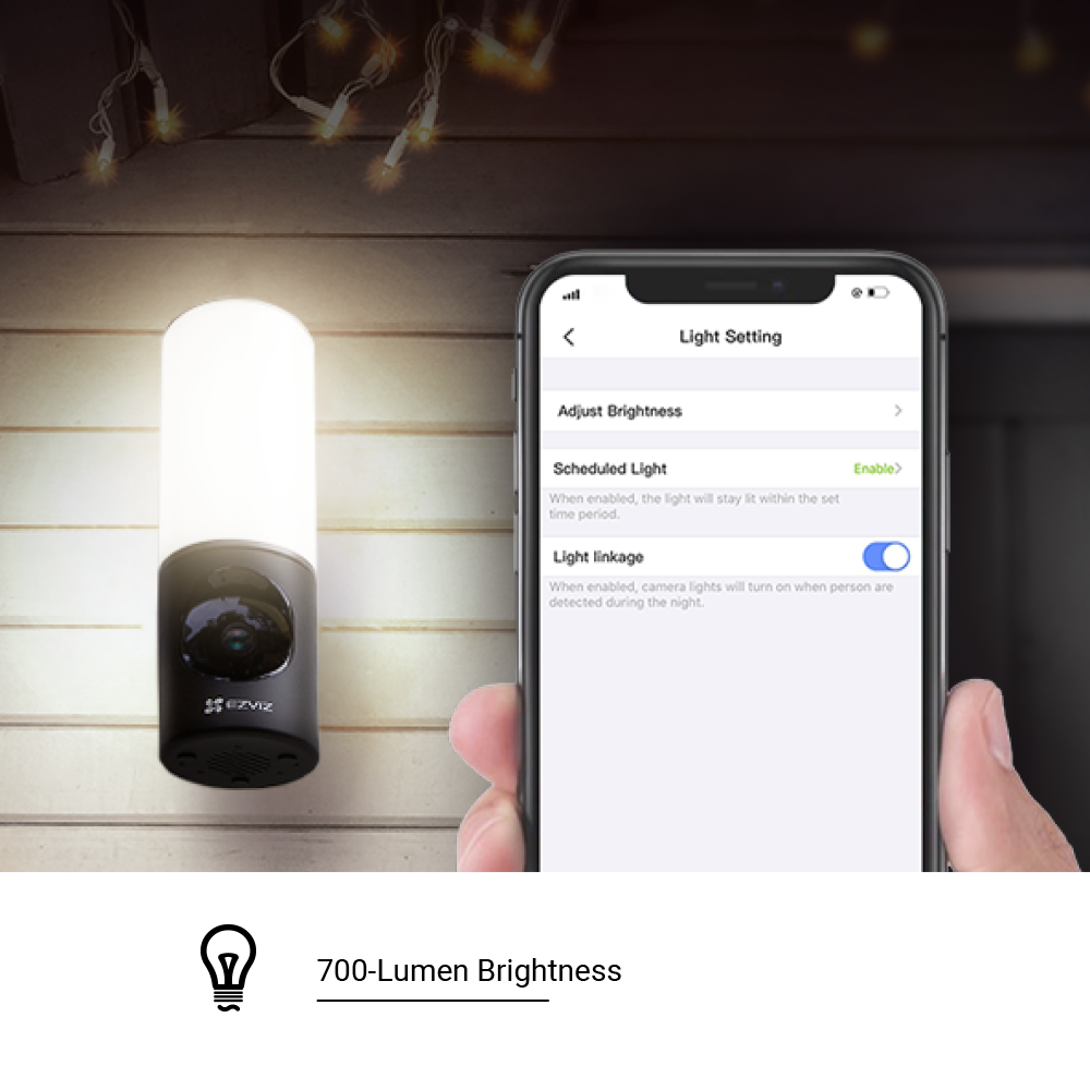 EZVIZ LC3 Smart Outdoor Security Light, Außen Wandlampe mit Überwachungskamera
