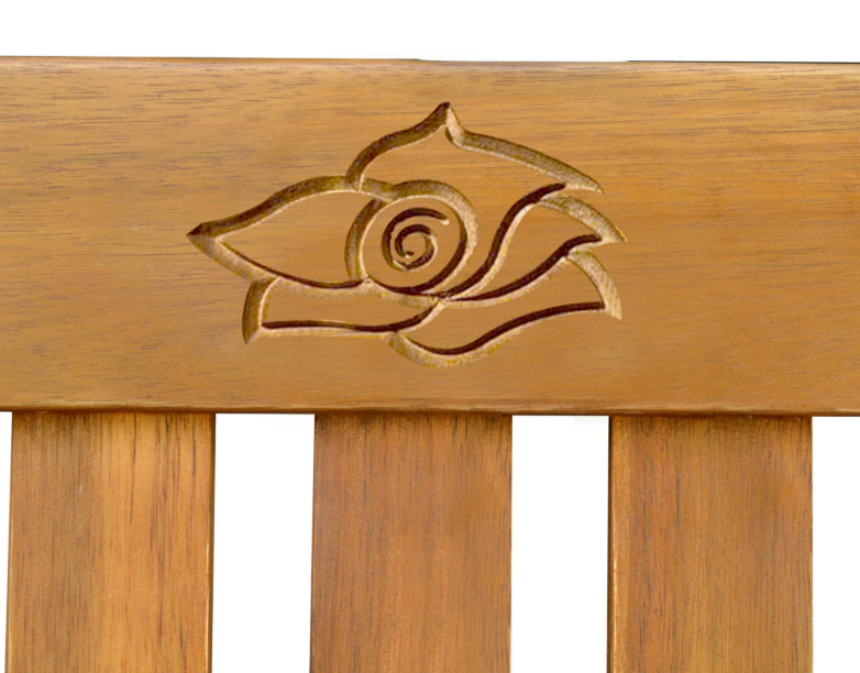 2-Sitzer Gartenbank aus Akazienholz, ca. 115 x 48,5 x 82 cm - Rose