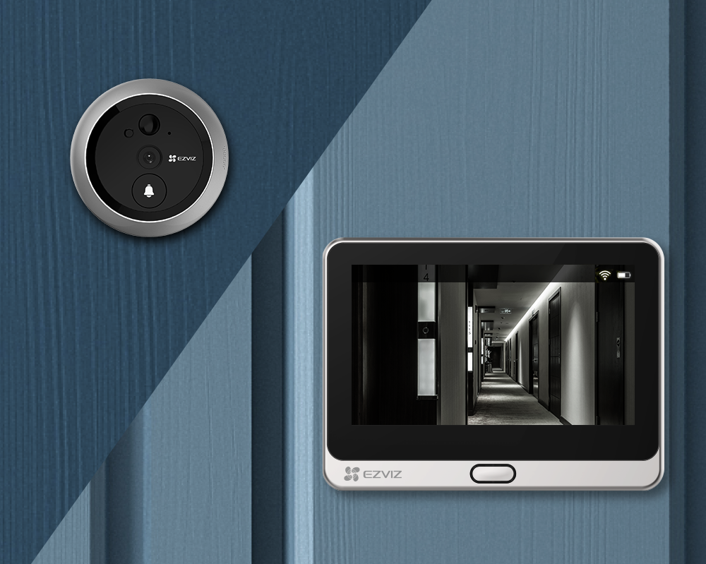 EZVIZ DP2C Türspionkamera, WLAN, Akku, App 155 Grad Winkel
