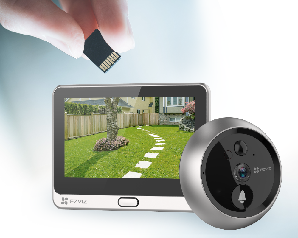 EZVIZ DP2C Türspionkamera, WLAN, Akku, App 155 Grad Winkel