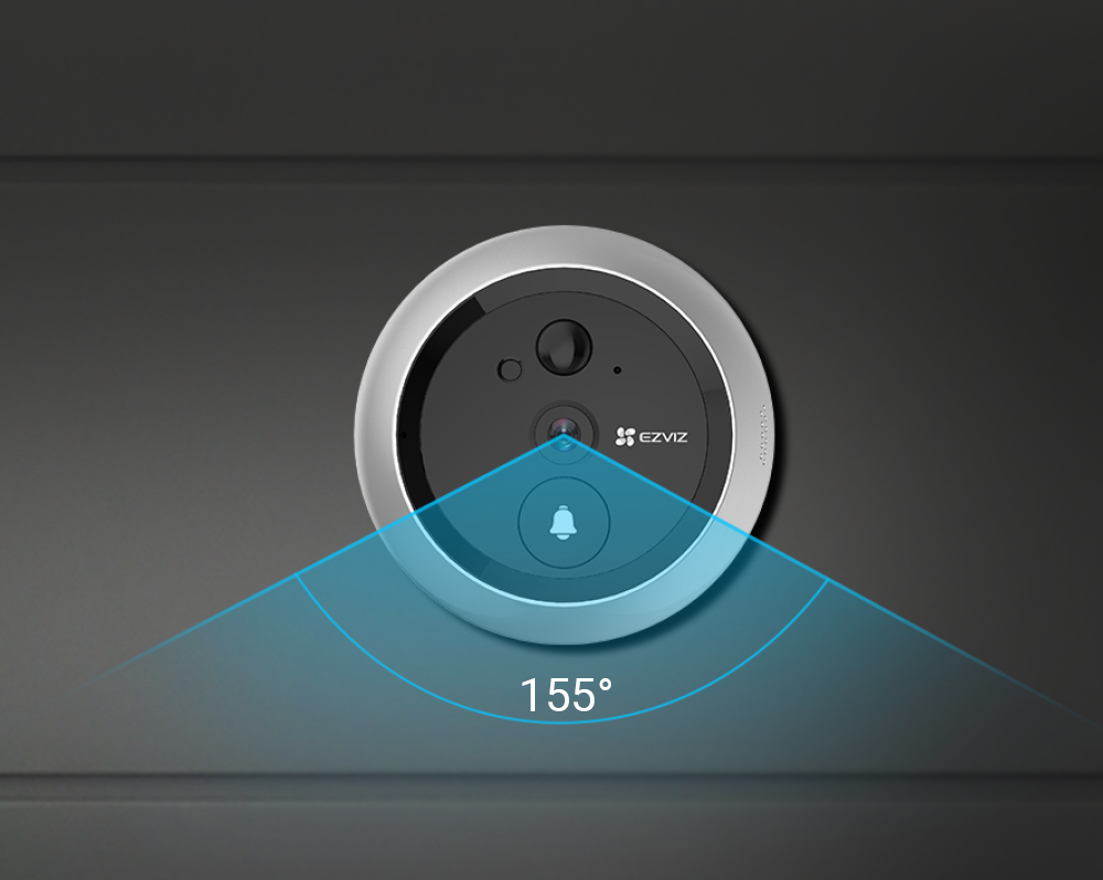 EZVIZ DP2C Türspionkamera, WLAN, Akku, App 155 Grad Winkel