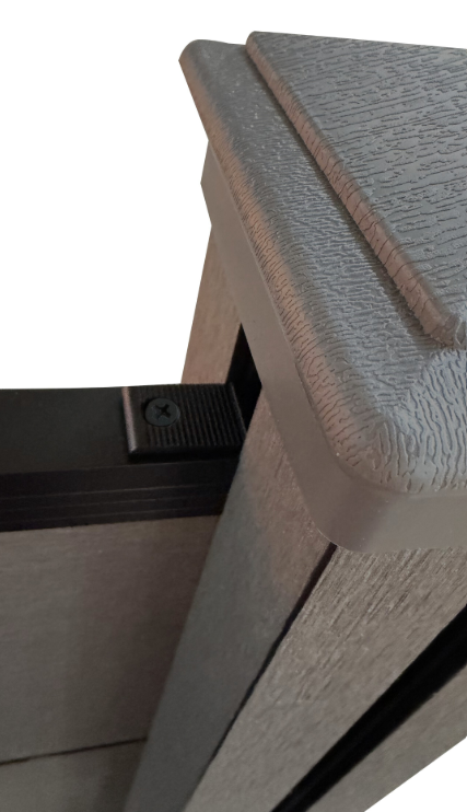 WPC‑Sichtschutzzaun Valla – 1 Element 2 Pfosten, ca. 1,9×1,3 m