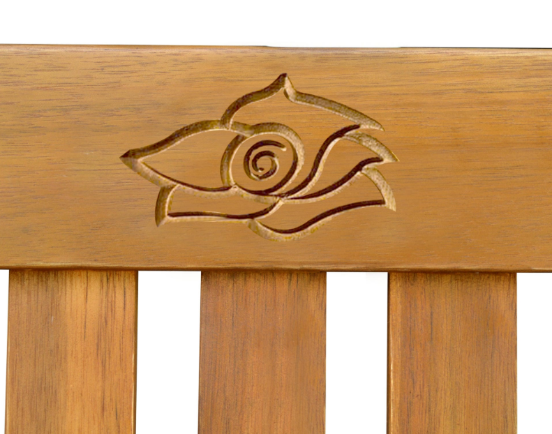 3-Sitzer Gartenbank aus Akazienholz, ca. 157 x 49 x 82cm - Rose