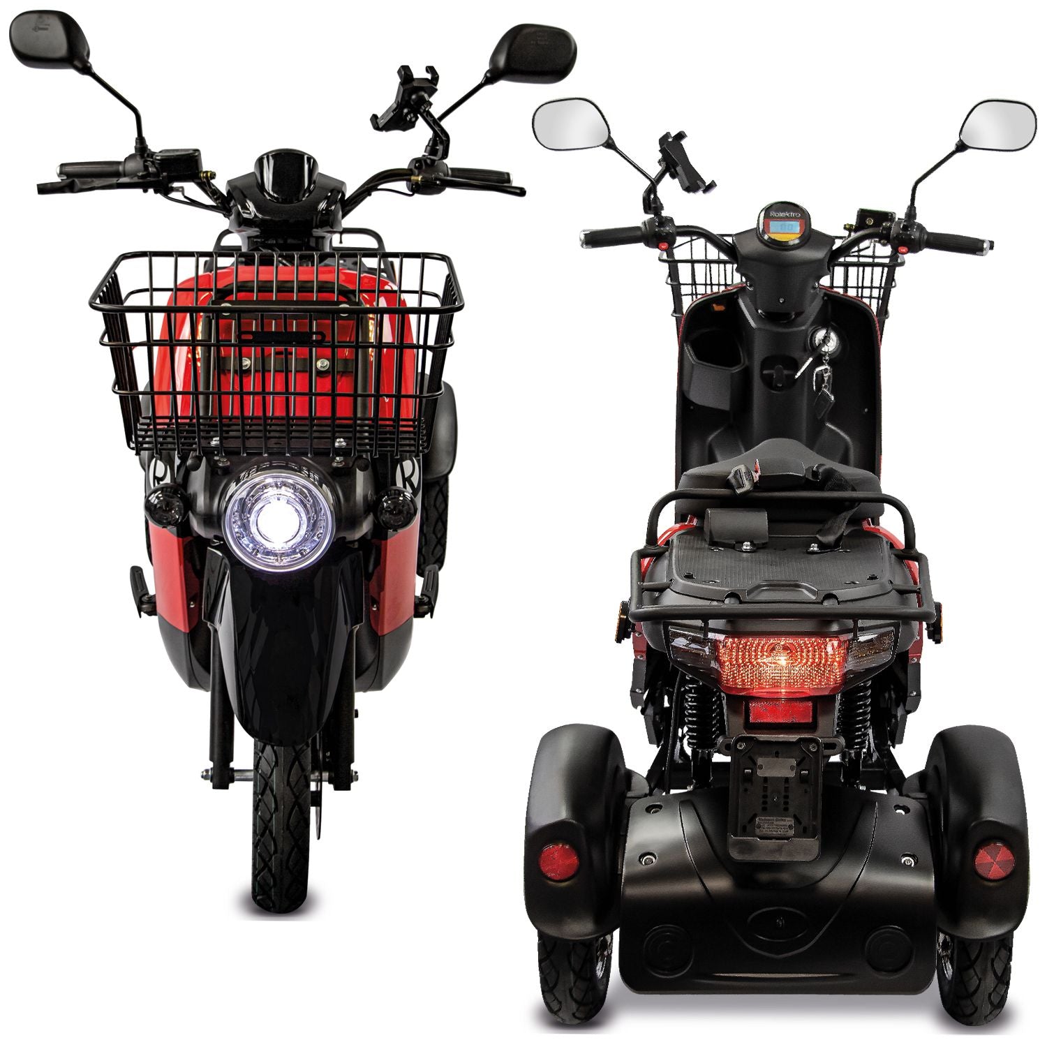 Rolektro E-Carrier 25 V.3 Lithium, Rot, ohne Koffer, 25 km/h