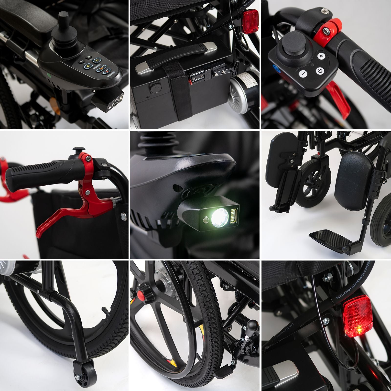 Rolektro E-Rollstuhl ERS-6 Li, Schwarz, 6km/h