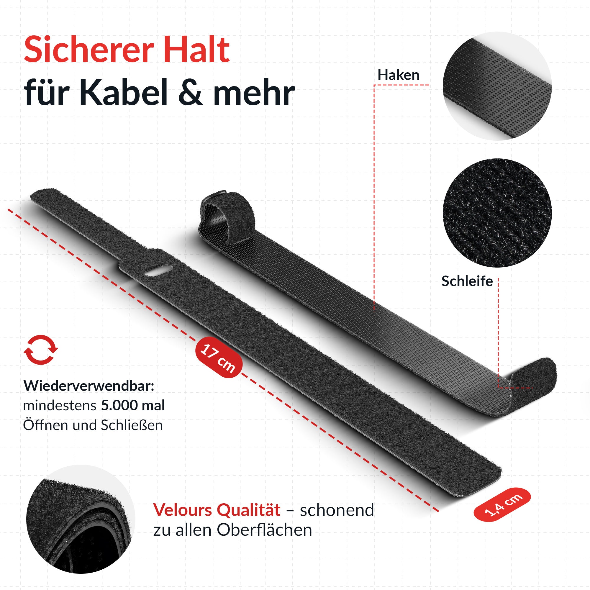 LTC BASIC STRAPS - PRO 1110 - Schwarz - 50 St.