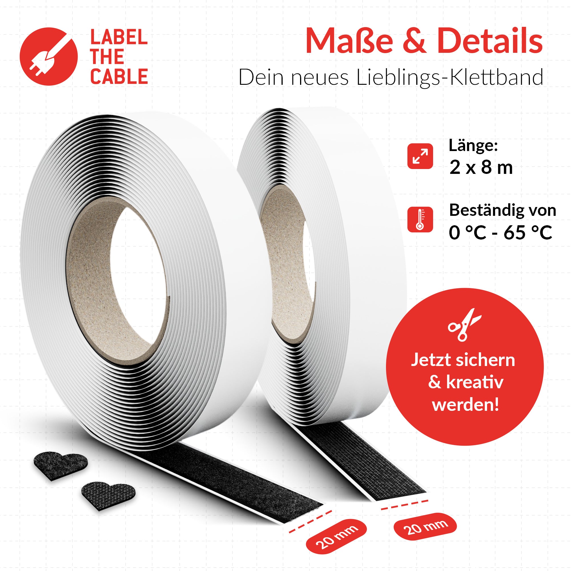 LTC EASY TAPE STRAP - Schwarz - 8 m