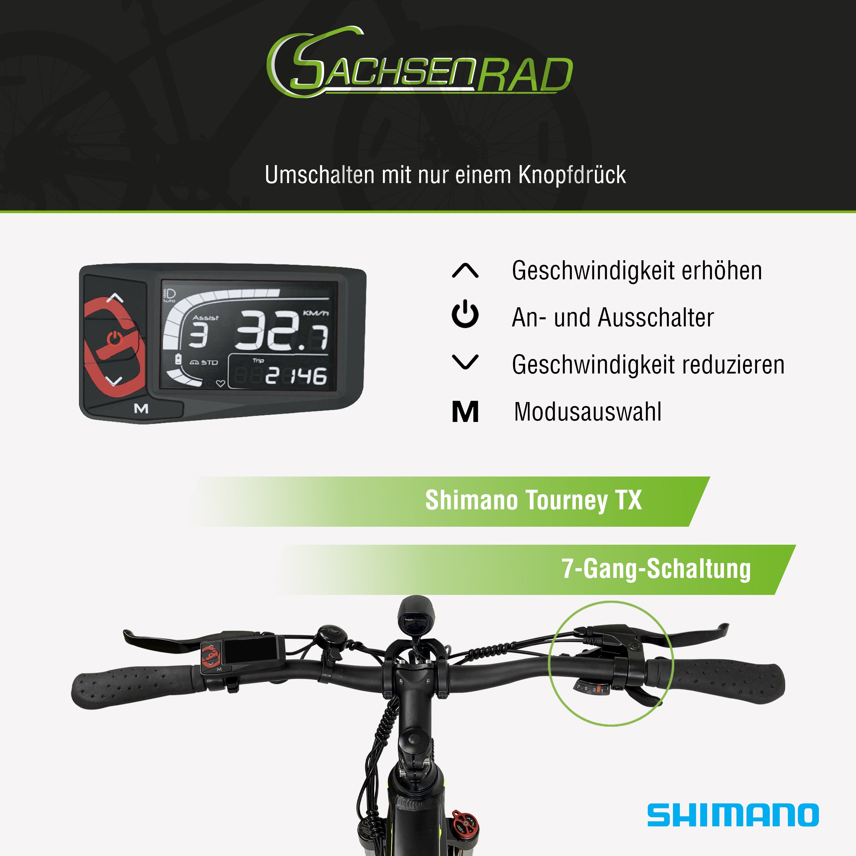 SachsenRad E-Racing Mountain Bike R8 Ranger grau