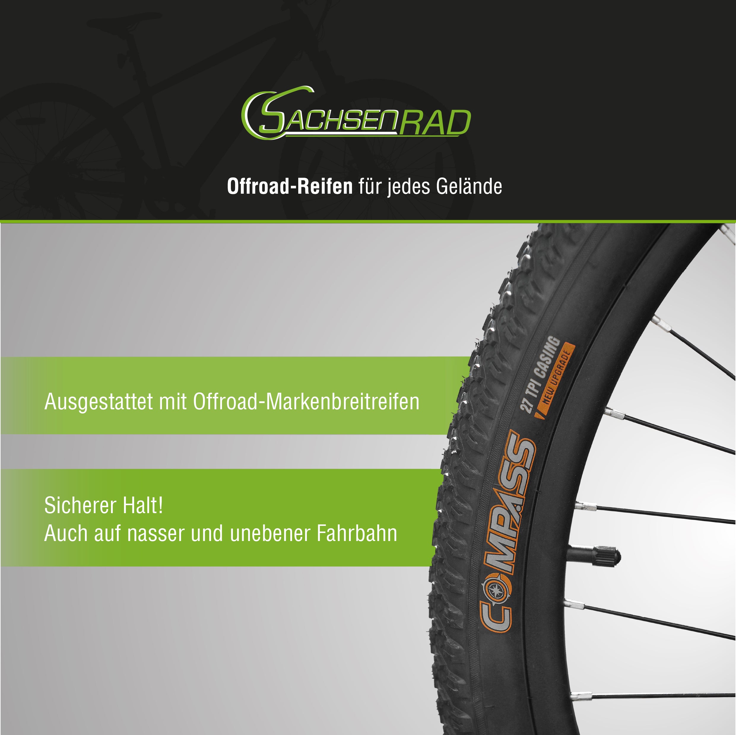 SachsenRad E-Racing Mountain Bike R8 Ranger schwarz