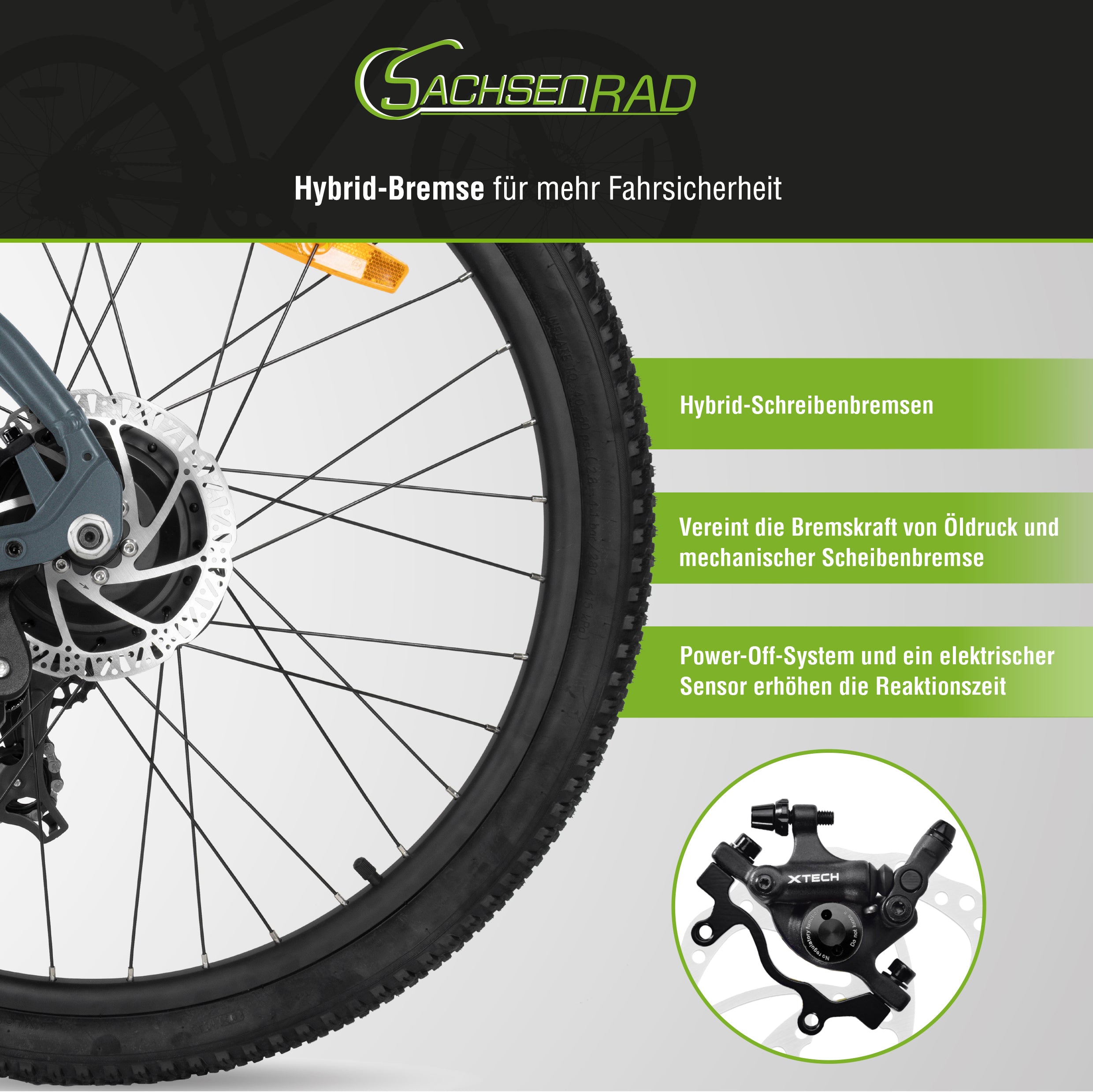 SachsenRad E-Racing Mountain Bike R8 Ranger grau