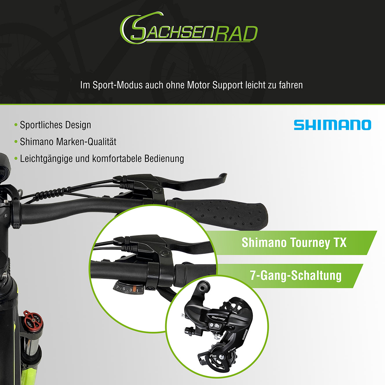 SachsenRad E-Racing Mountain Bike R8 Ranger schwarz, B-Ware