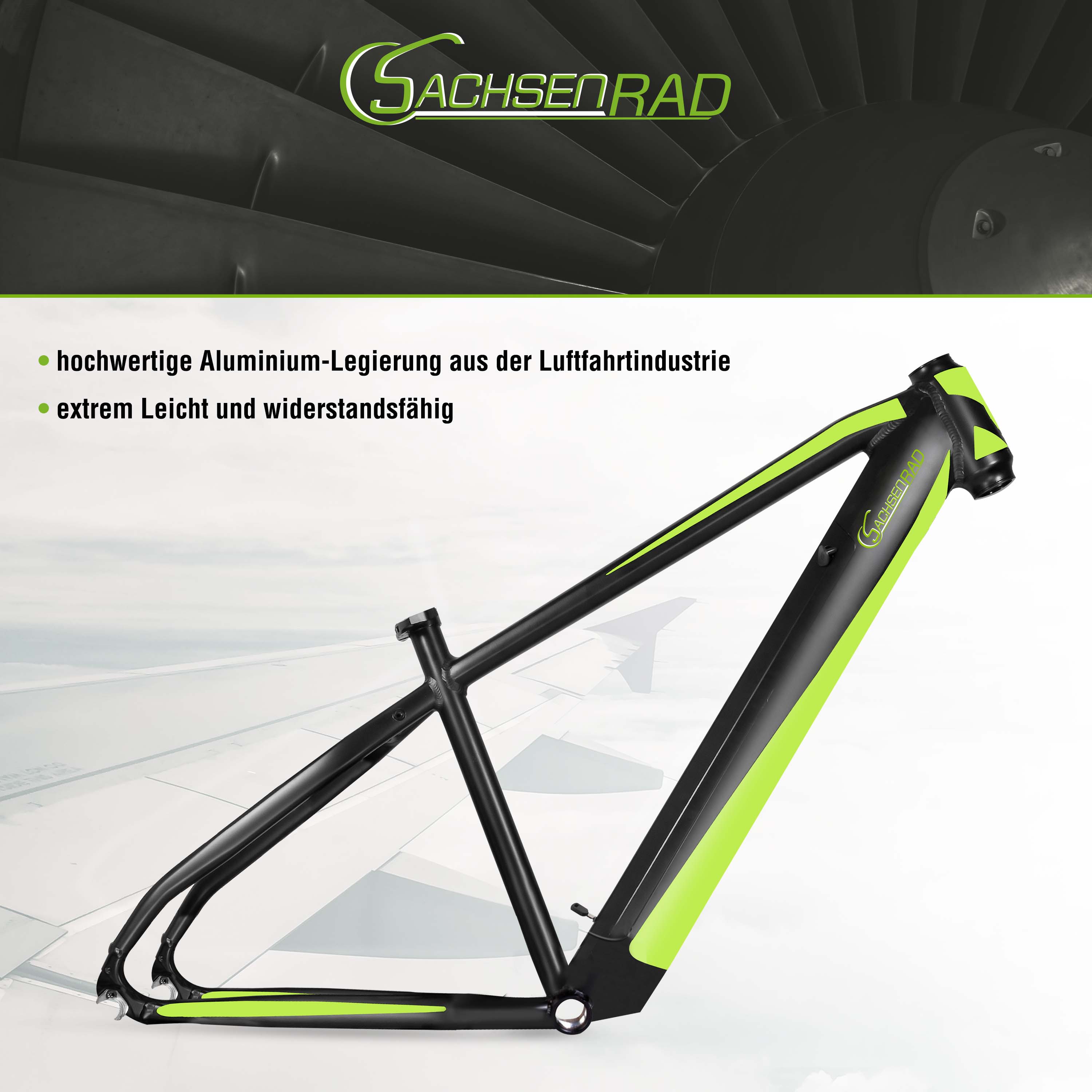 SachsenRad E-Racing Mountain Bike R8 Ranger schwarz, B-Ware