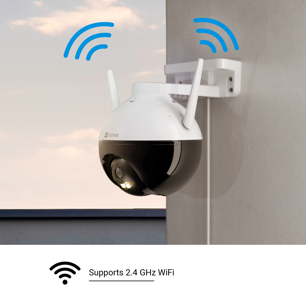 EZVIZ C8C Outdoor Kamera, Motorisierte Schwenk- / Neige-Funktion für 360 -Grad Abdeckung, Active Defense, 2er-Set