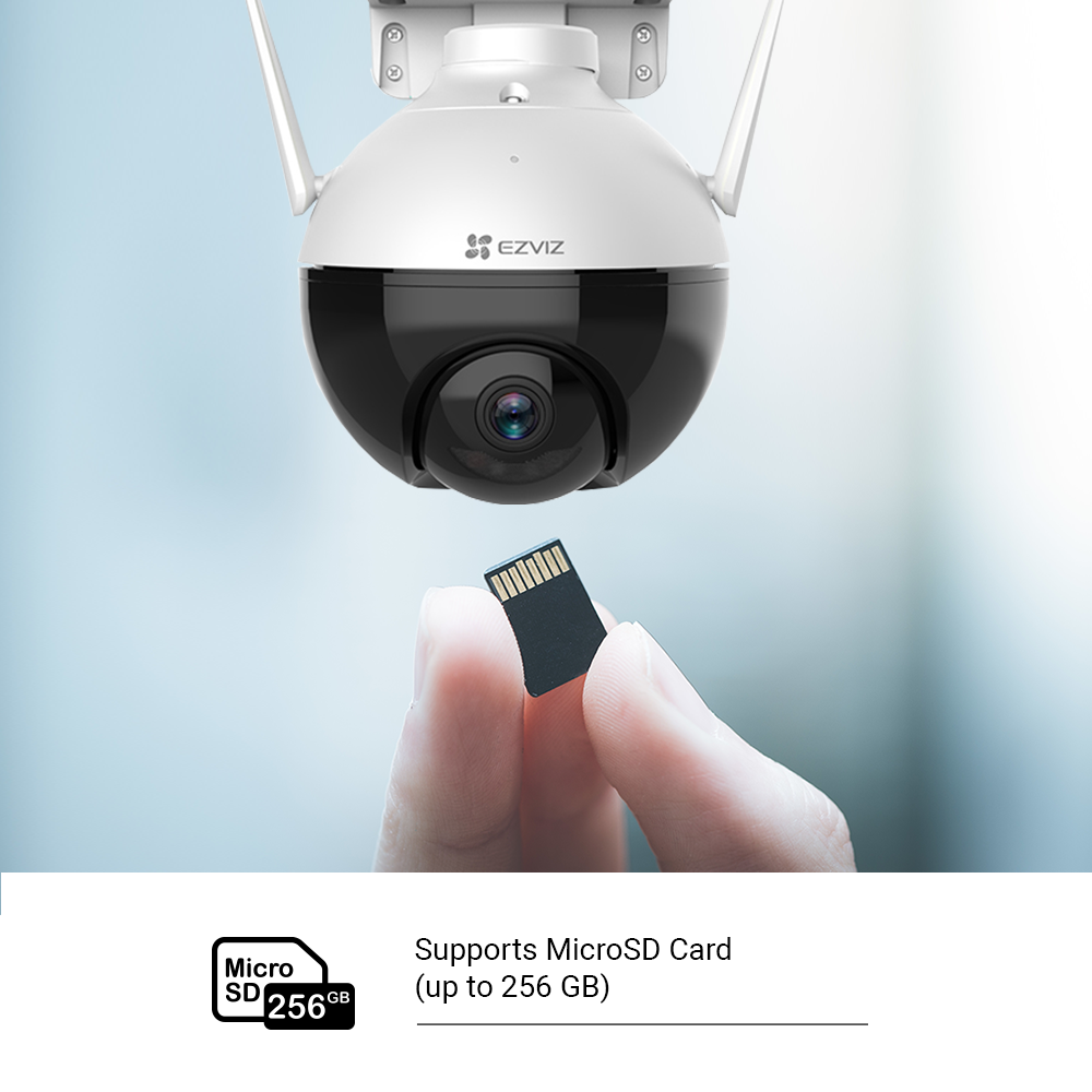 EZVIZ C8C Outdoor Kamera, Motorisierte Schwenk- / Neige-Funktion für 360 -Grad Abdeckung, Active Defense, 2er-Set