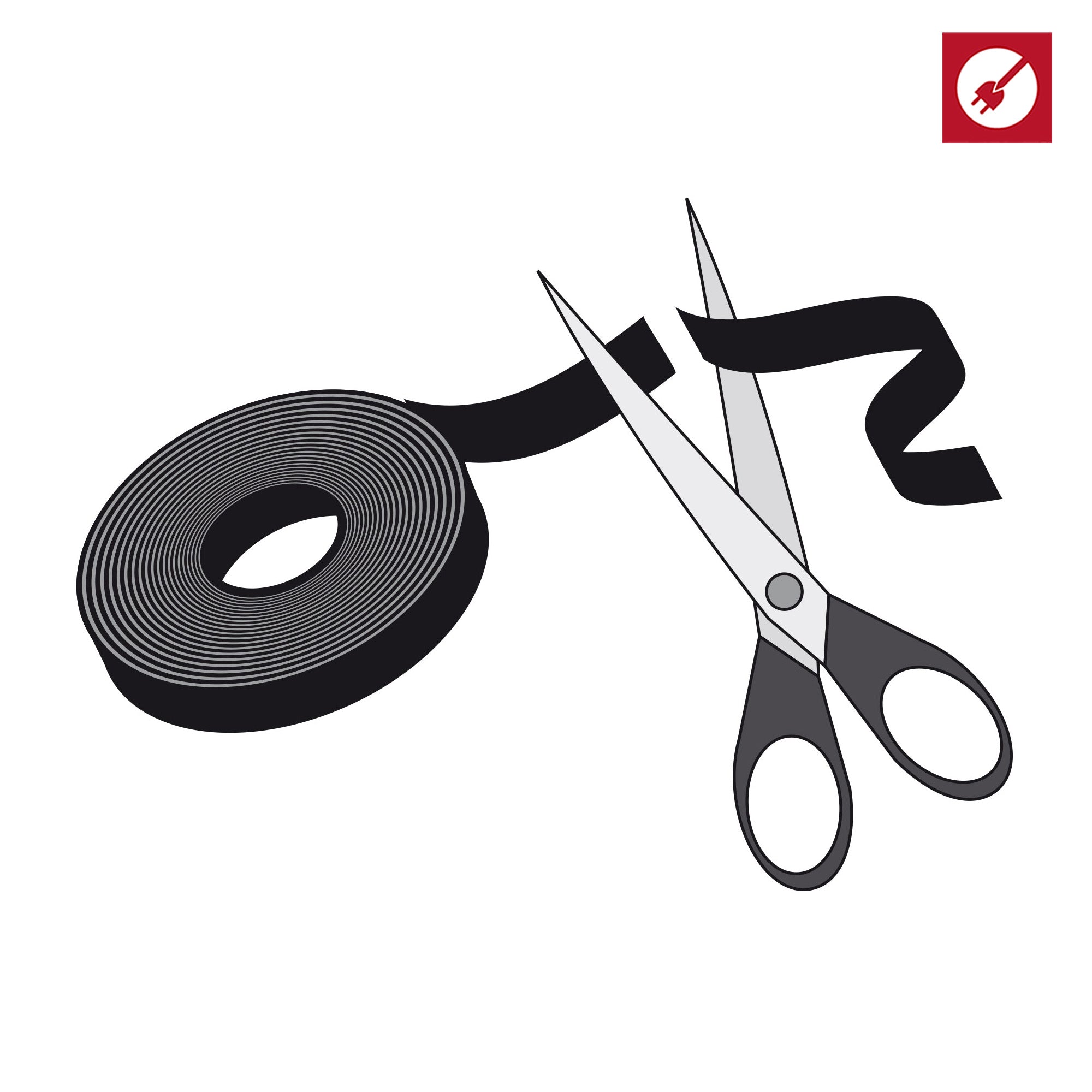 Kabelordnungs-Komplettset von Label-the-Cable –3 m Klettbandrolle + 10 beschriftbare Klettfahnen + 20 bunte Klett-Kabelbinder