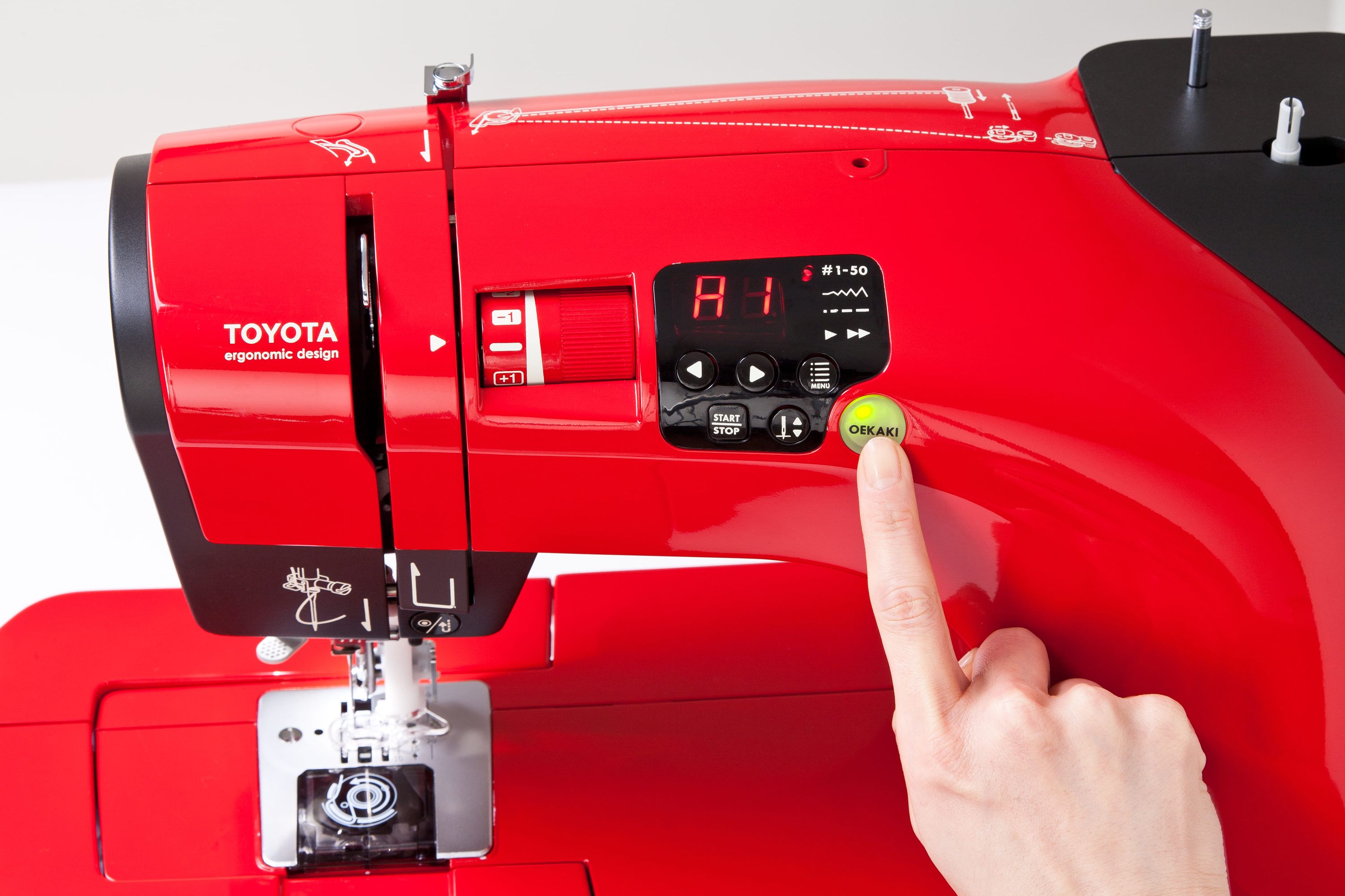 TOYOTA OEKAKI 50R - (red) - Computer-Nähmaschine