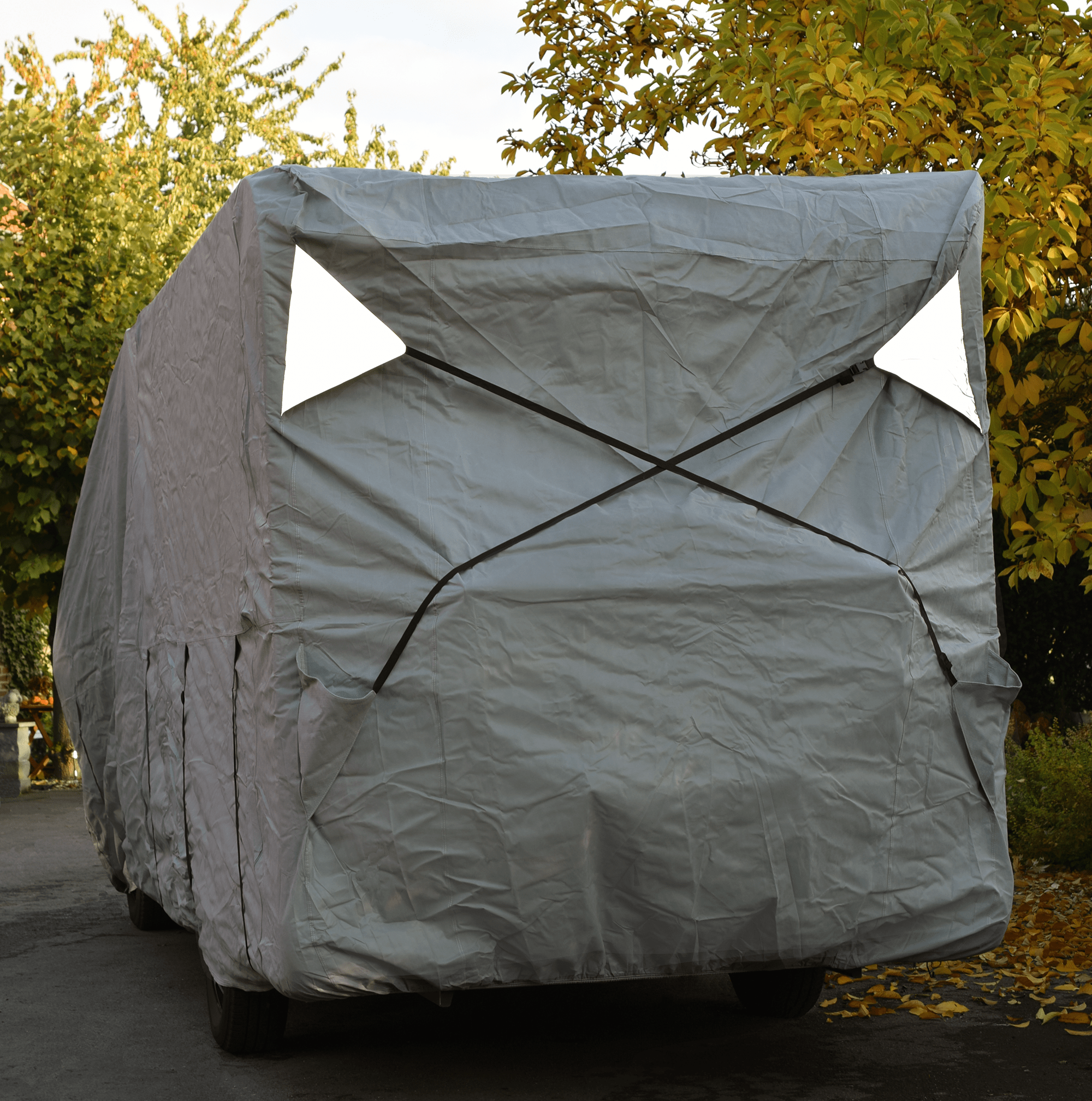GreenYard® Wohnmobil Schutzhülle mit Reflektoren Größe XL | 870 x 235 x 275 cm