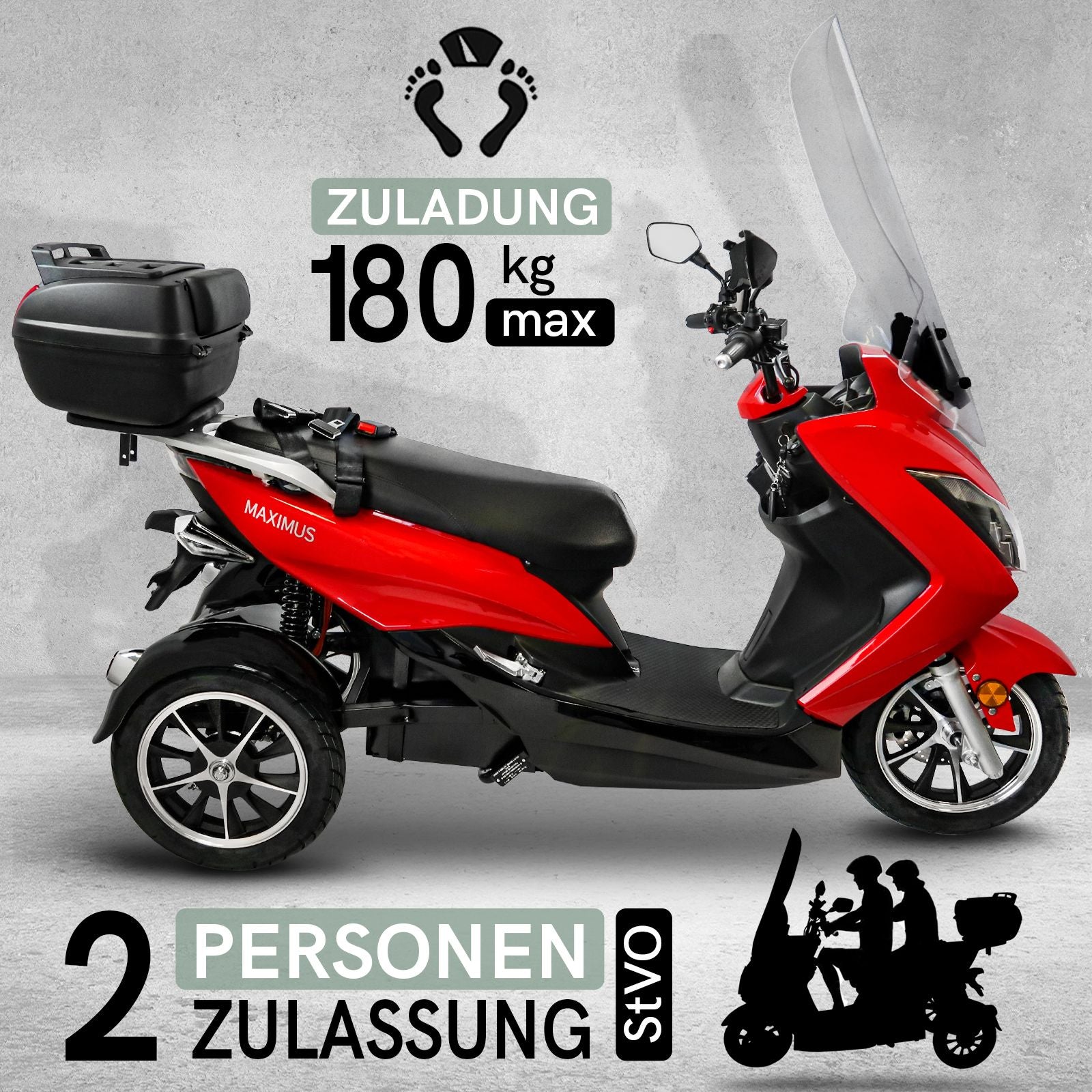 Maximus MX3-25, 2 x Lithium Akkus, 25 km/h