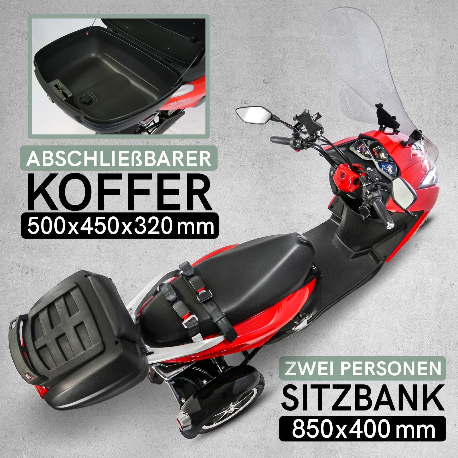 Maximus MX3-25, 2 x Lithium Akkus, 25 km/h